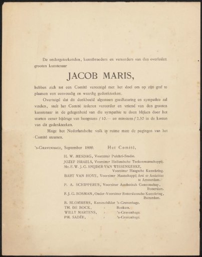 Letter to Philip Zilcken