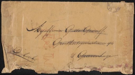Envelope addressed to Geertruid de Graaff