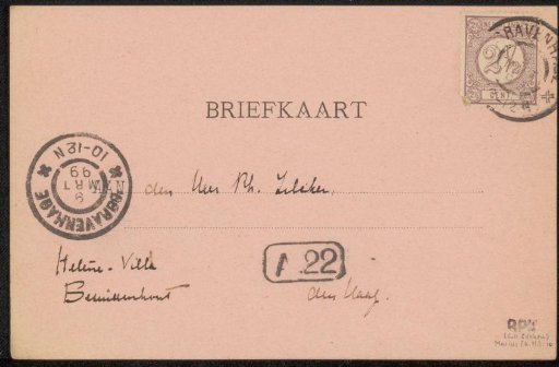 Postcard to Philip Zilcken