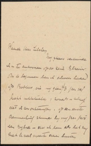 Letter to Philip Zilcken