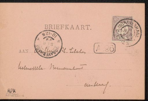 Postcard to Philip Zilcken