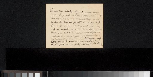 Letter to Philip Zilcken