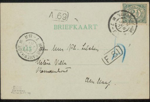 Postcard to Philip Zilcken
