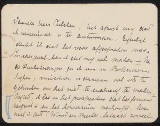 Letter to Philip Zilcken