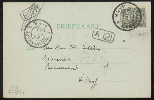 Postcard to Philip Zilcken