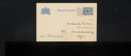 Postcard addressed to Philip Zilcken
