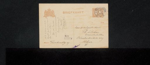 Postcard addressed to Philip Zilcken