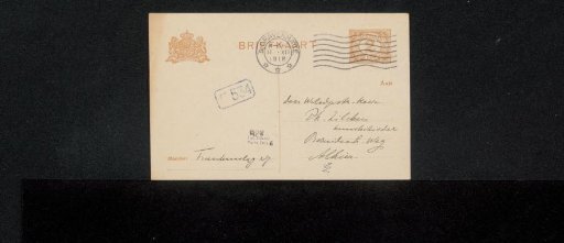 Postcard to Philip Zilcken