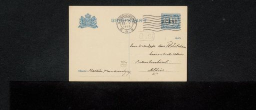Postcard for Philip Zilcken