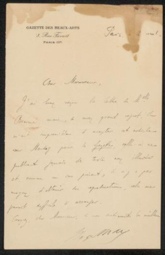 Letter to Philip Zilcken