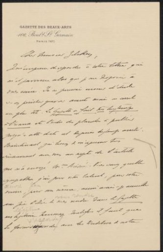 Letter to Philip Zilcken