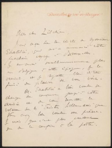 Letter to Philip Zilcken