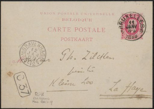 Postcard to Philip Zilcken