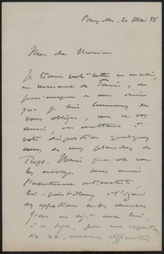 Letter to Philip Zilcken