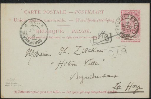 Postcard to Philip Zilcken