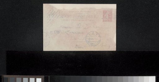 Postcard to Philip Zilcken