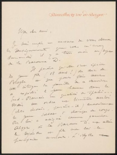 Letter to Philip Zilcken