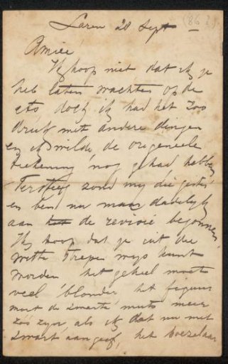 Letter to Philip Zilcken