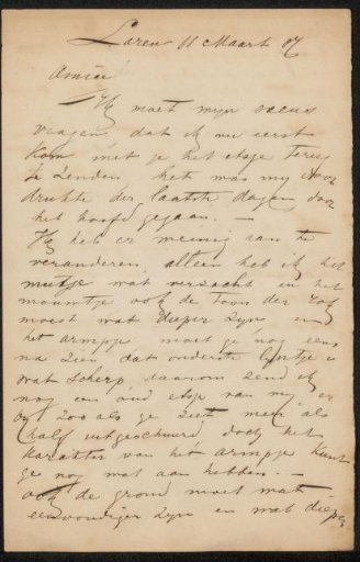 Letter to Philip Zilcken