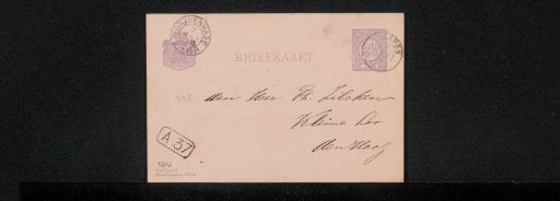 Briefkaart aan Philip Zilcken