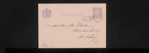 Postcard to Philip Zilcken