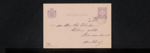 Postcard to Philip Zilcken