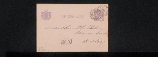 Postcard to Philip Zilcken