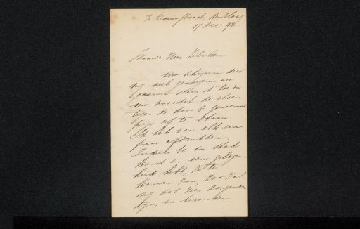 Letter to Philip Zilcken