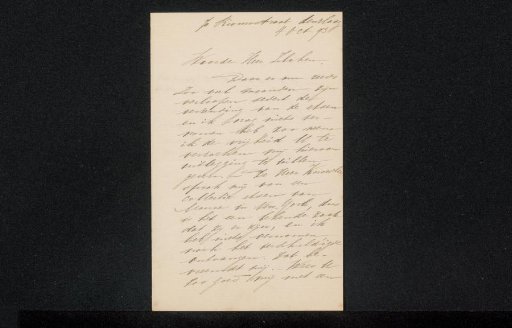 Letter to Philip Zilcken