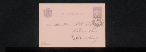Briefkaart aan Philip Zilcken