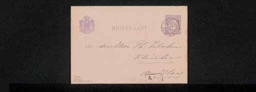 Briefkaart aan Philip Zilcken