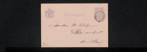 Briefkaart aan Philip Zilcken
