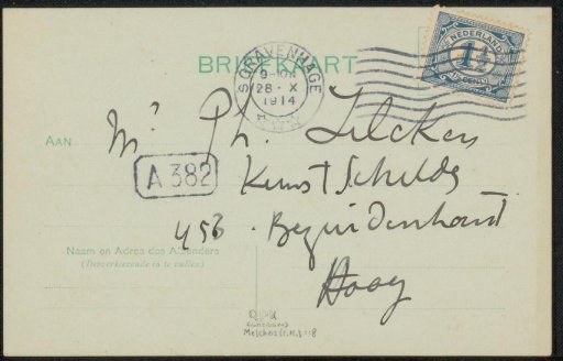 Postcard to Philip Zilcken