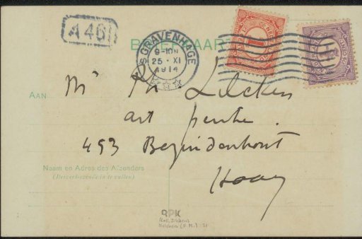 Postcard to Philip Zilcken