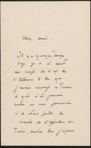 Letter to Philip Zilcken