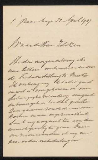 Letter to Philip Zilcken