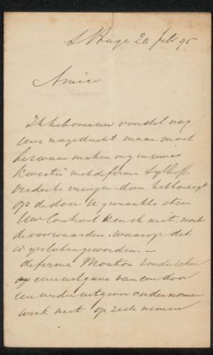 Letter to Philip Zilcken