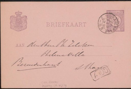 Postcard to Philip Zilcken