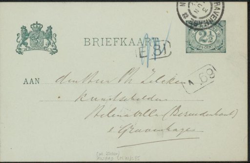Postcard to Philip Zilcken