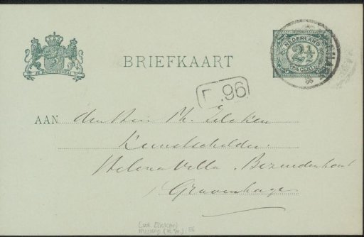 Postcard to Philip Zilcken