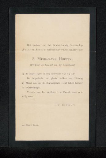Death notice to Philip Zilcken
