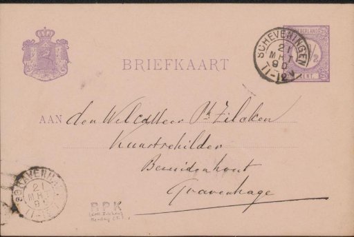 Postcard to Philip Zilcken