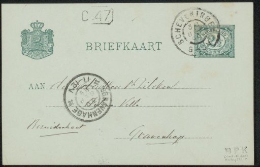 Postcard to Philip Zilcken