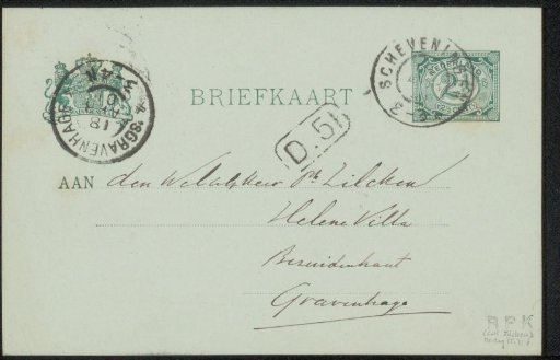Postcard to Philip Zilcken