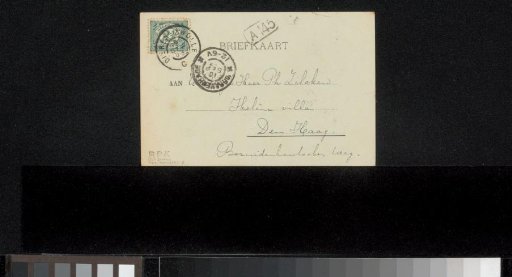 Postcard to Philip Zilcken