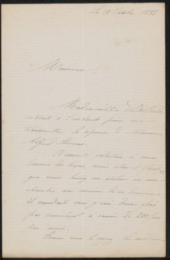Letter to Philip Zilcken