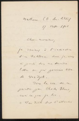 Letter to Philip Zilcken