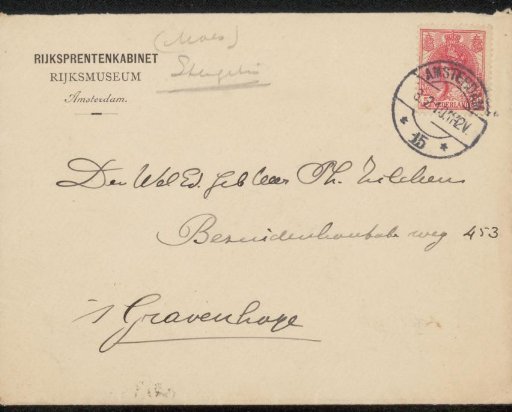 Envelope to Philip Zilcken