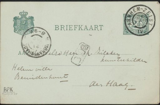 Postcard to Philip Zilcken