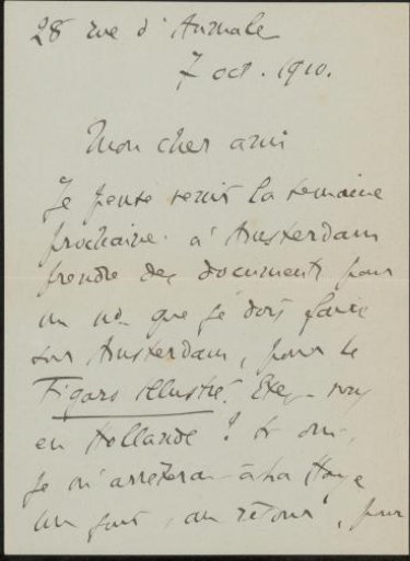 Letter to Philip Zilcken